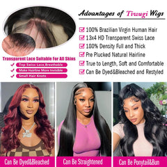 Tiwugi pre-plucked bleached knots detail enhances realistic hairline and daily wear