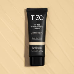TIZO SPF 30 mineral serum close-up highlights antioxidant protection and lightweight feel.