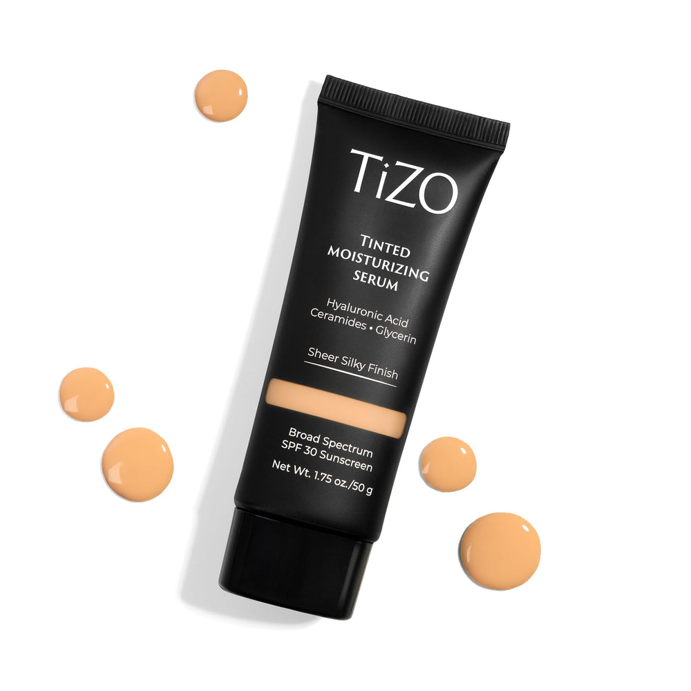 Outdoor-use scene with TIZO tinted serum supporting daily sun protection