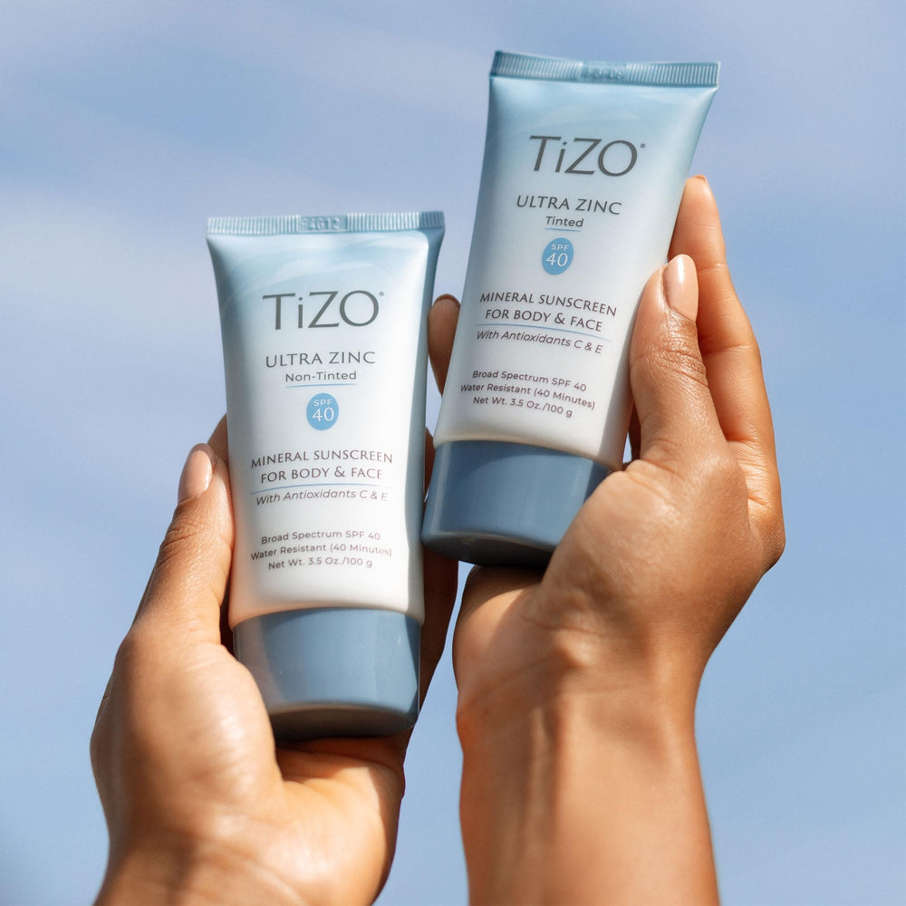 TiZO Ultra Zinc packaging box emphasizes clean, chemical-free sunscreen