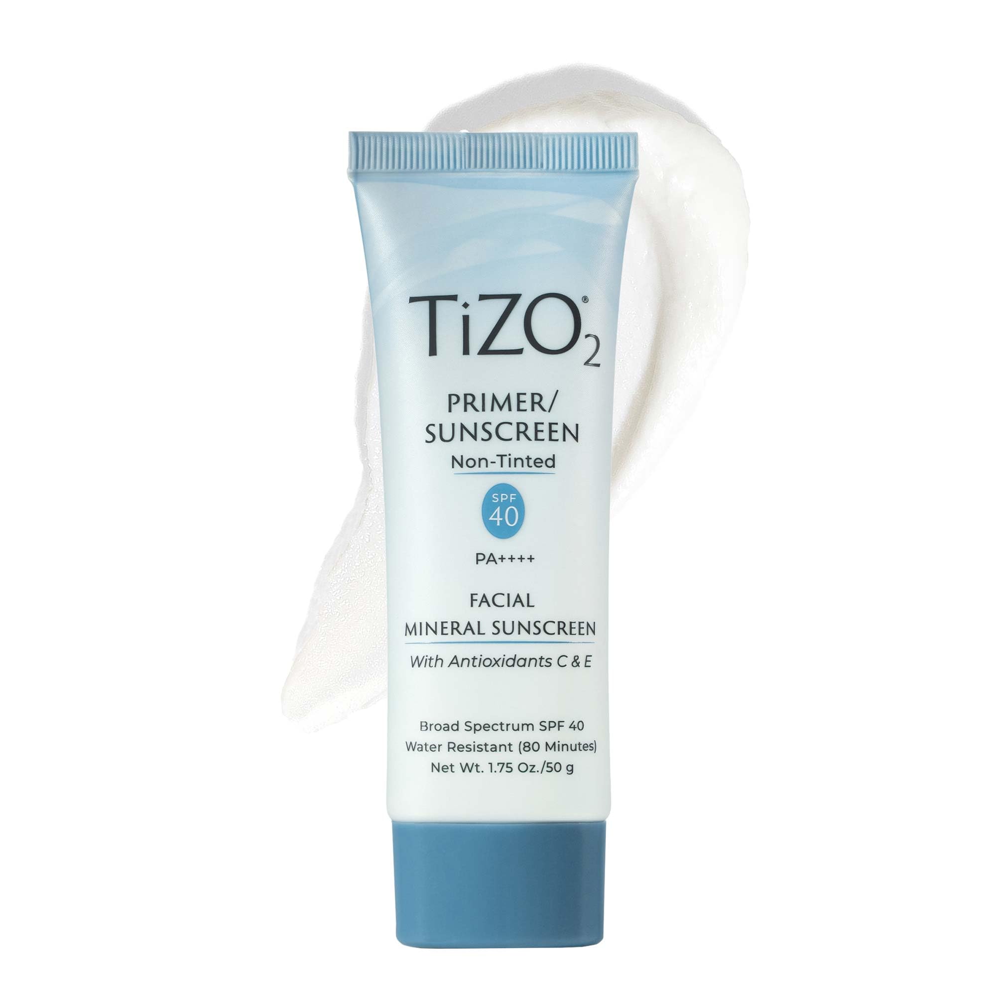 TiZO2 bottle showing SPF 40 with a sheer matte finish for daily protection.