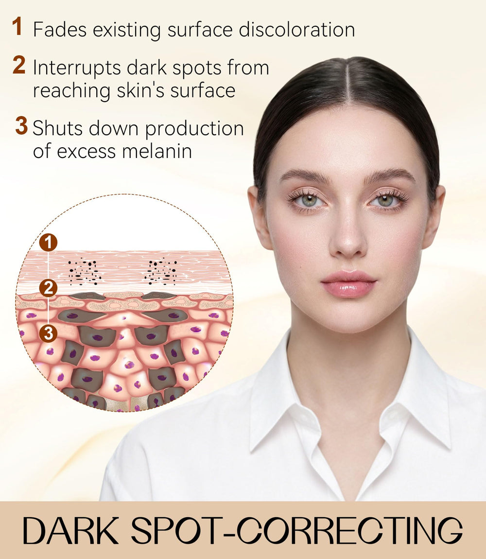TJE Dark Spot Corrector cream texture close-up highlighting a smooth, hydrating formula
