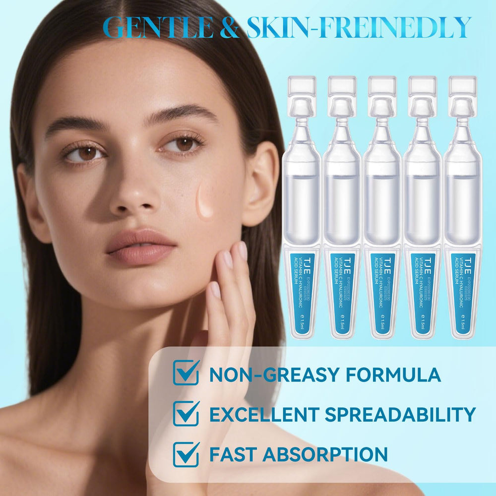 TJE Lightweight serum texture on skin, quick non-greasy absorption