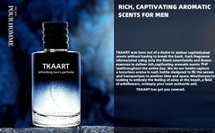 TKAART Cologne cedarwood base note emphasizes lasting masculine freshness.