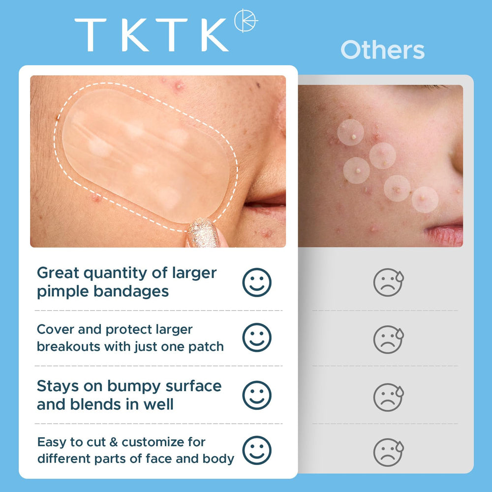 TKTK 12mm acne dot patch flexible for tricky areas