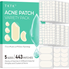 TKTK 443-count patches in dots design protect blemishes while absorbing fluids.