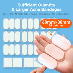 TKTK 45x45mm patch used on back acne for full coverage