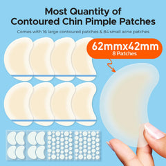TKTK large contoured patch hugs jawline for full coverage.