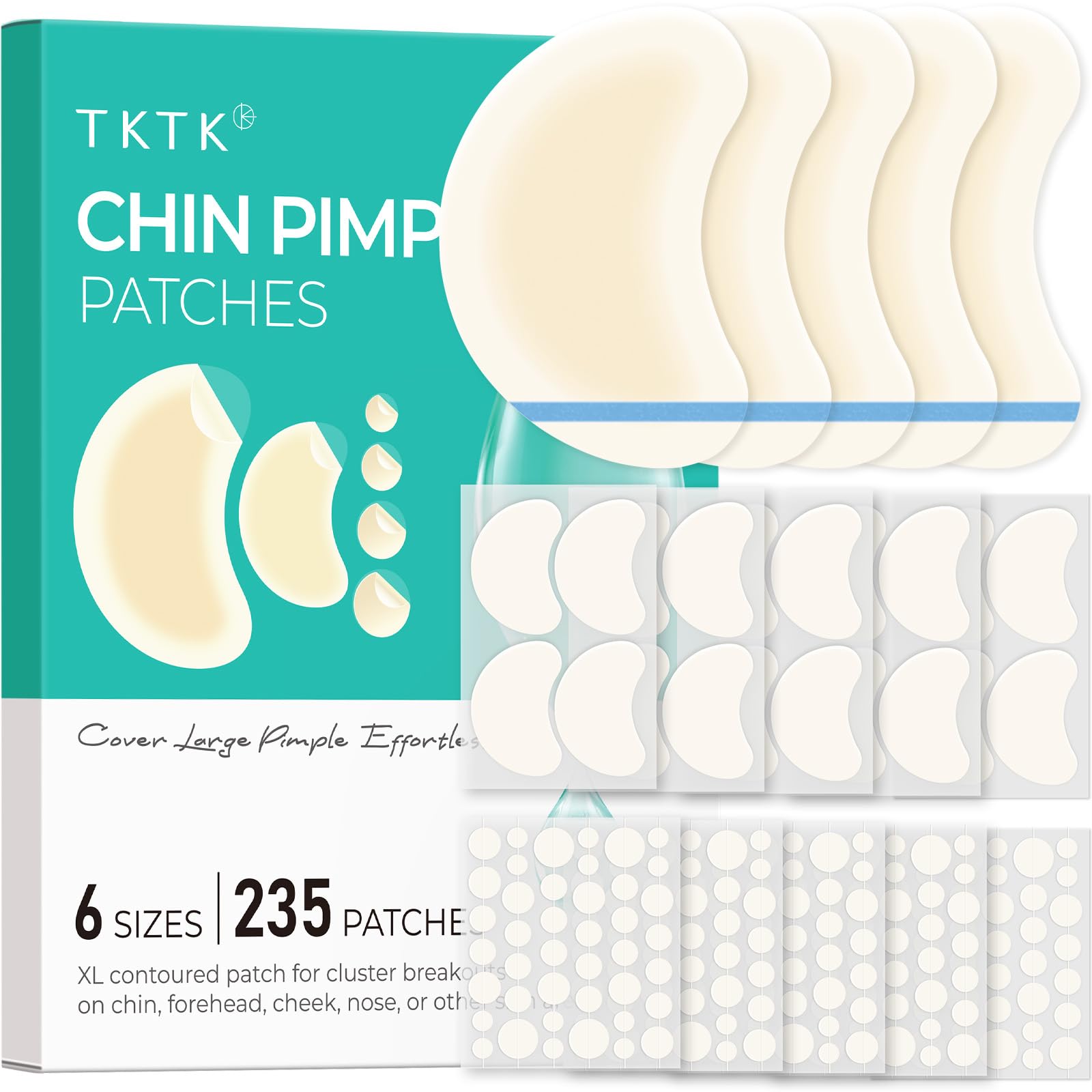 TKTK Chin Patches XL 62x42mm for large overnight coverage