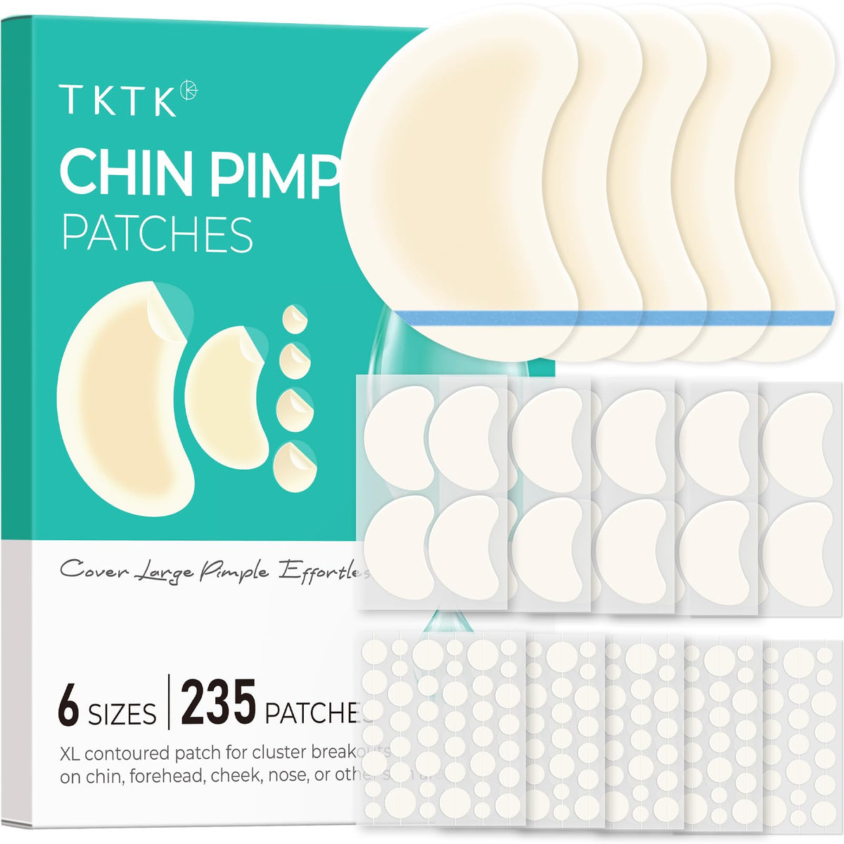 TKTK Chin Patches XL 62x42mm for large overnight coverage