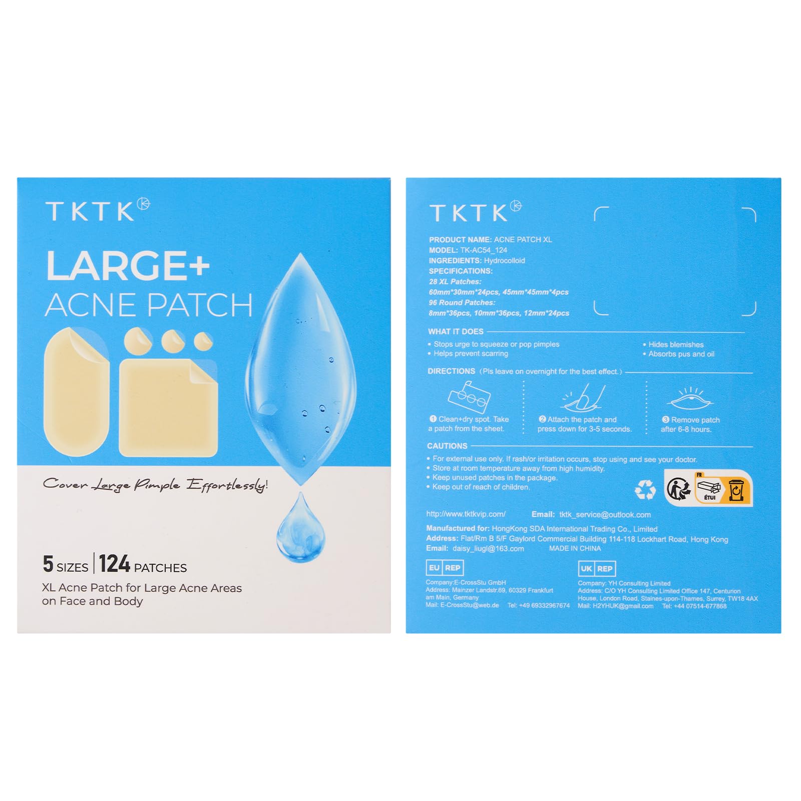 TKTK easy-peel removal design for clean removal