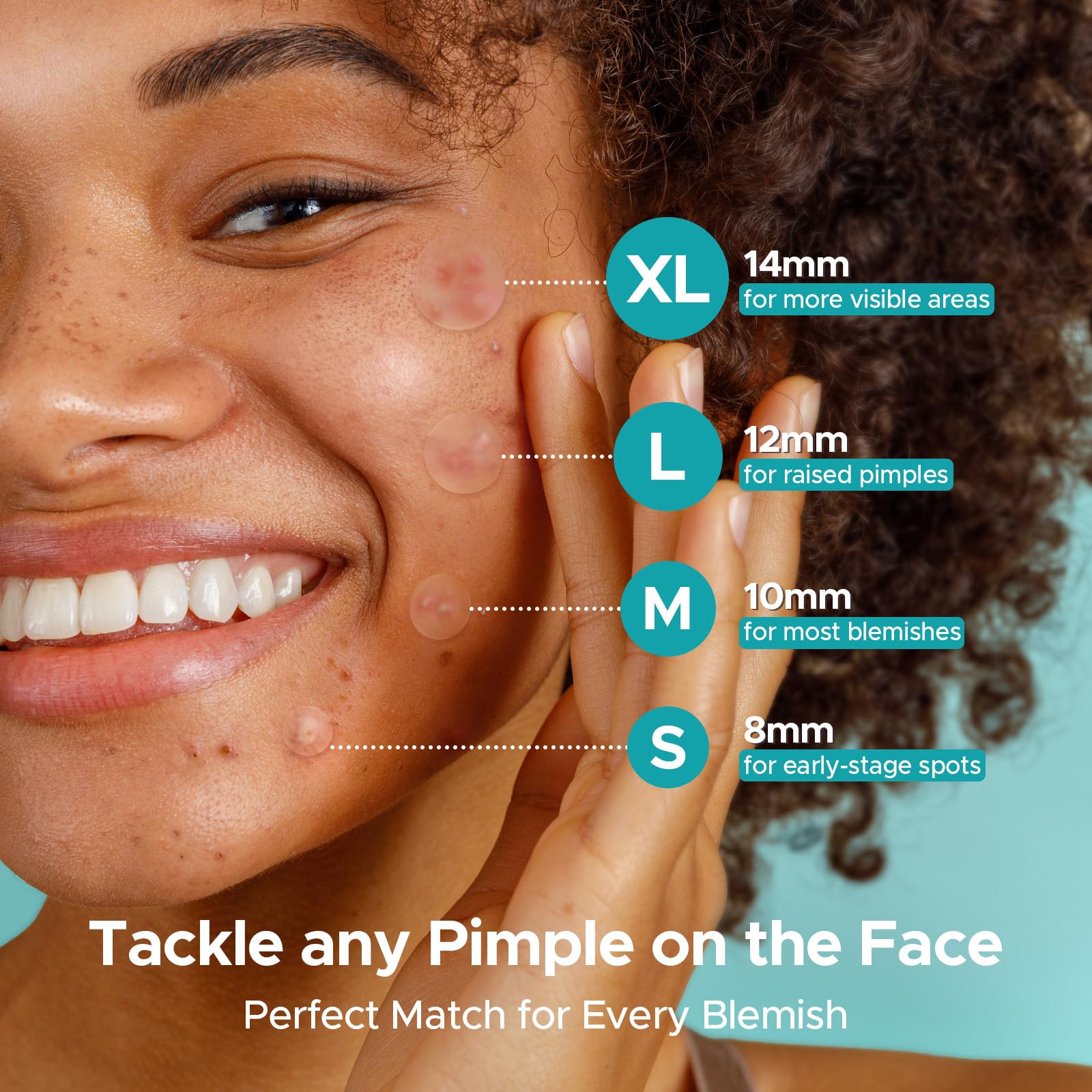 TKTK hydrocolloid patches 8mm fit small blemishes discreetly for targeted protection