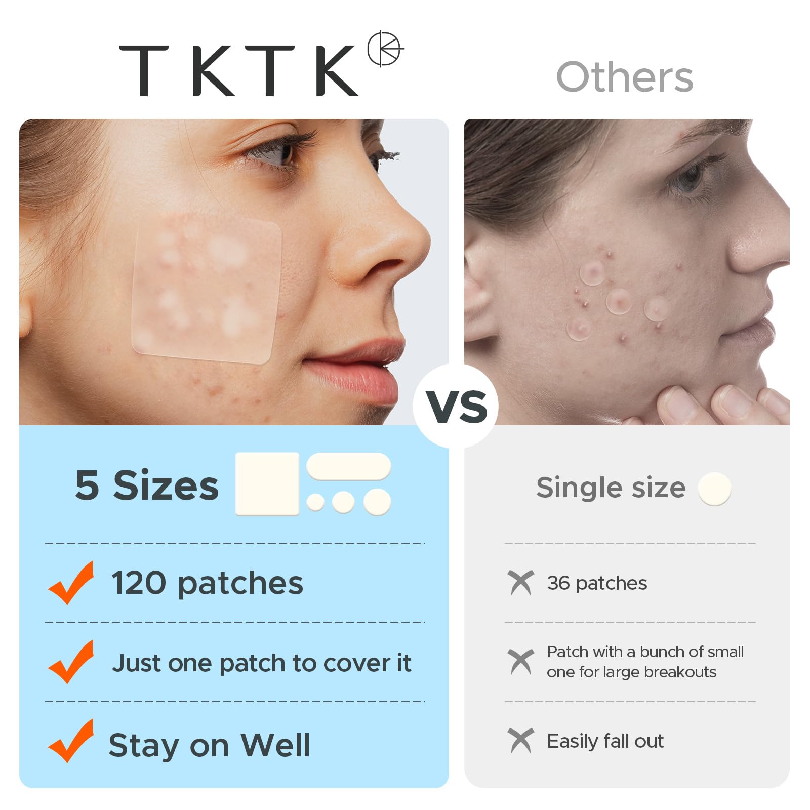 TKTK 12mm patch for larger spots with flexible shaping.