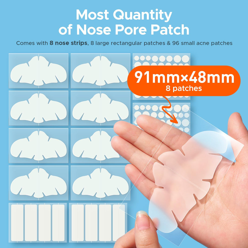 TKTK hydrocolloid nose patches on nose showing contour fit and oil absorption