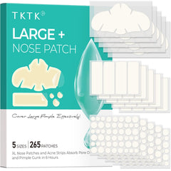 TKTK hydrocolloid nose patches pack, contoured for oily pores.