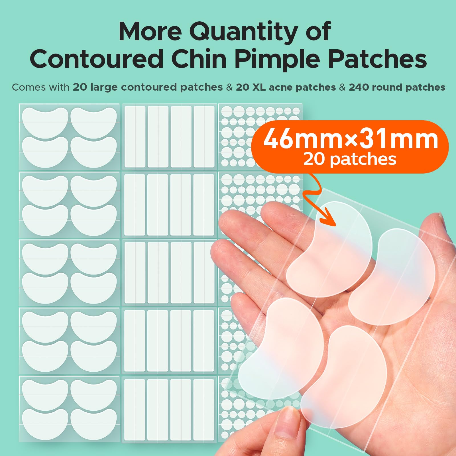 TKTK jawline contoured patch oval for seamless coverage on large blemishes