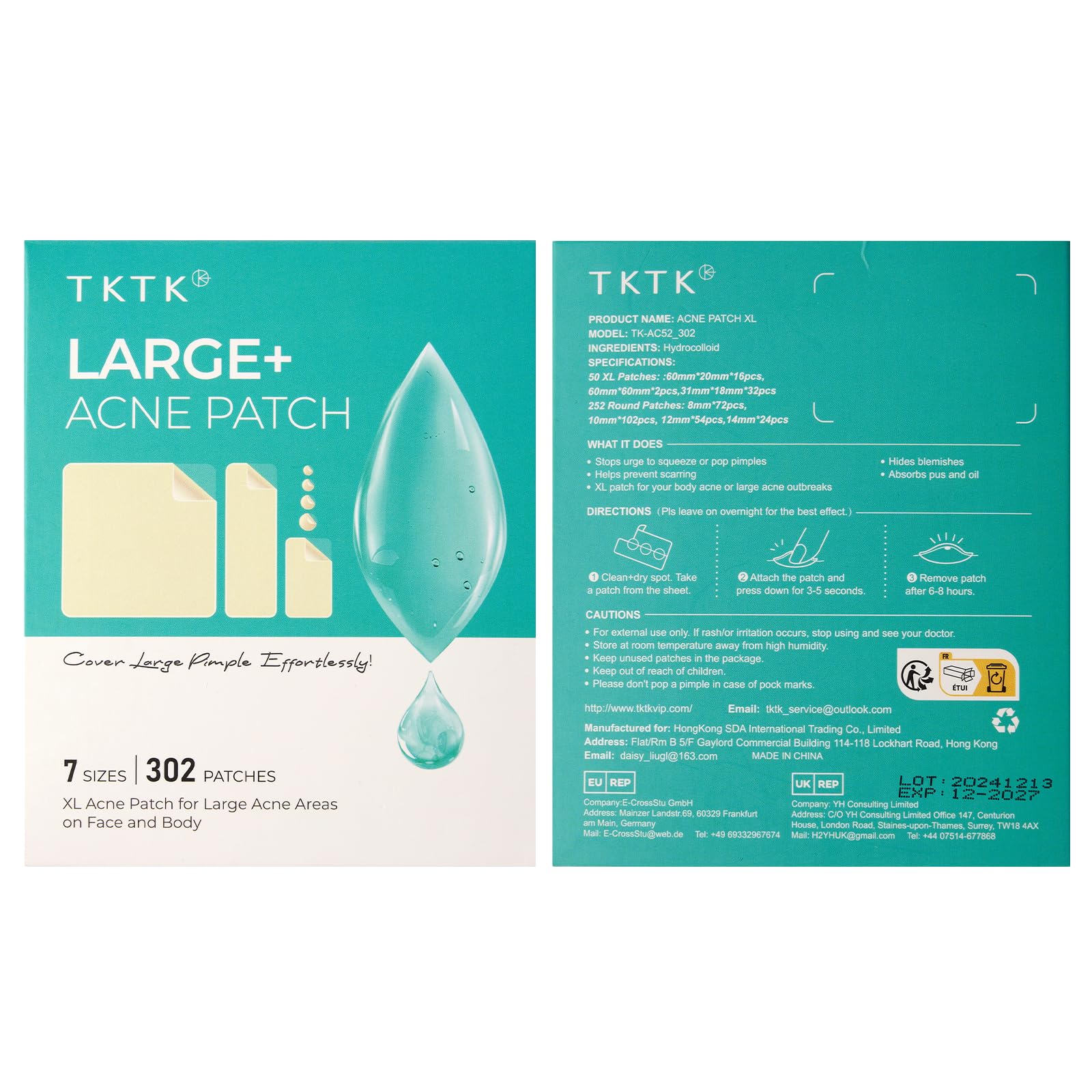 TKTK odorless hydrocolloid pack highlights gentle care for sensitive skin
