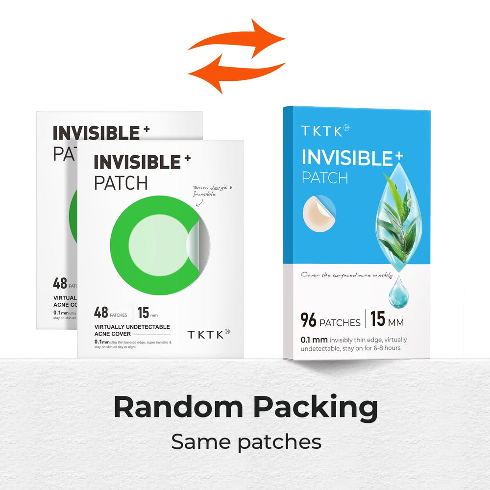 TKTK patches target larger blemishes like pustules with discreet protection.