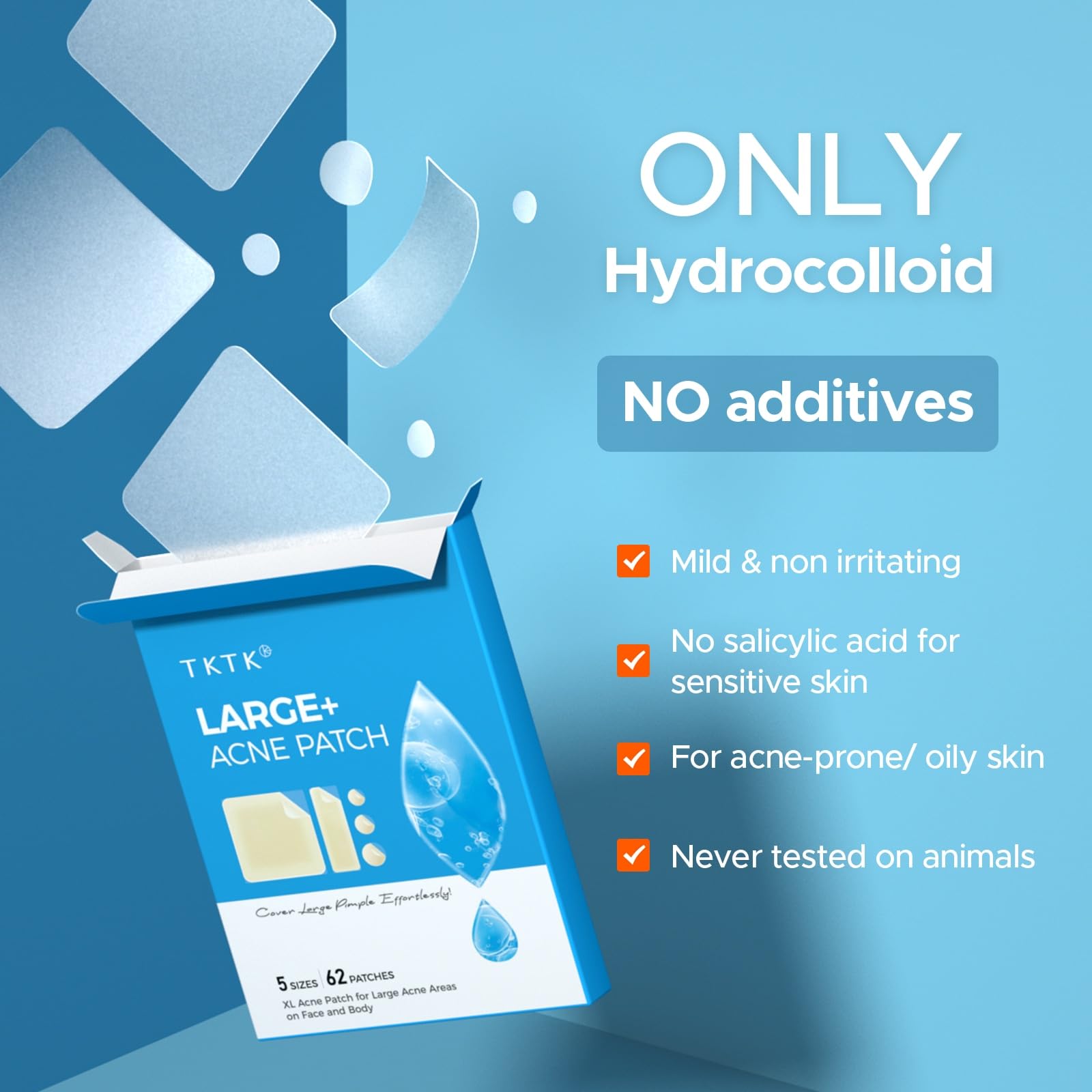 TKTK patch for body use on chest or back promotes clean, protected healing.