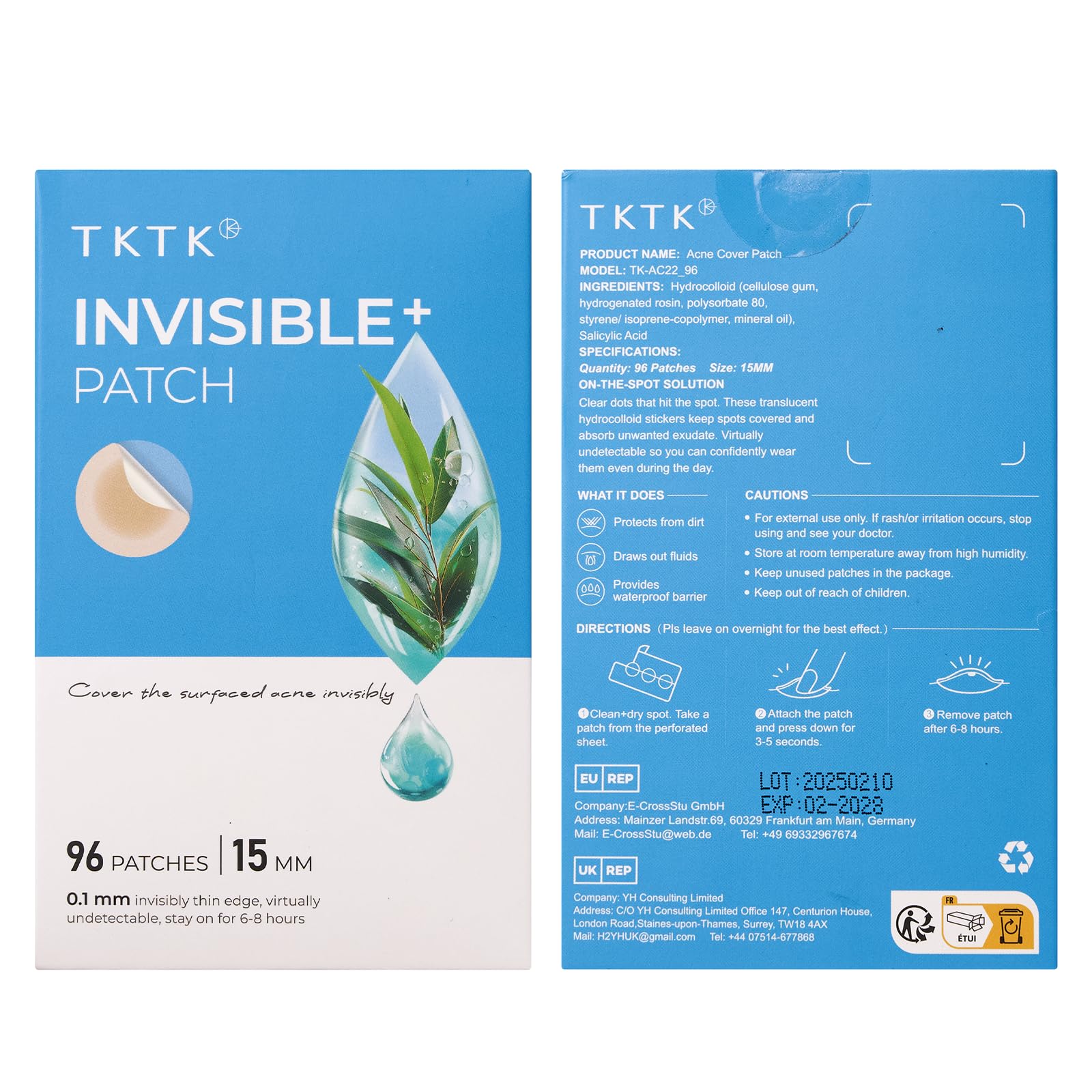 TKTK patches come in a 96-count supply for daily care.