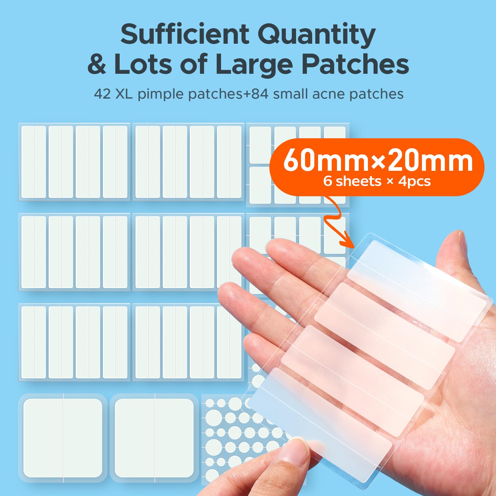 TKTK pimple patches 10mm strip for mild breakouts overnight