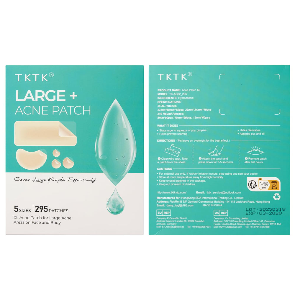TKTK 8mm patch blends discreetly while absorbing oil