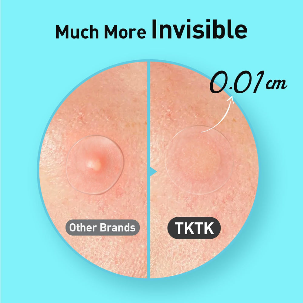 TKTK patches offer an invisible matte finish under makeup.