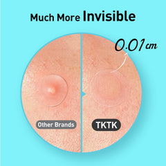TKTK patches offer an invisible matte finish under makeup.