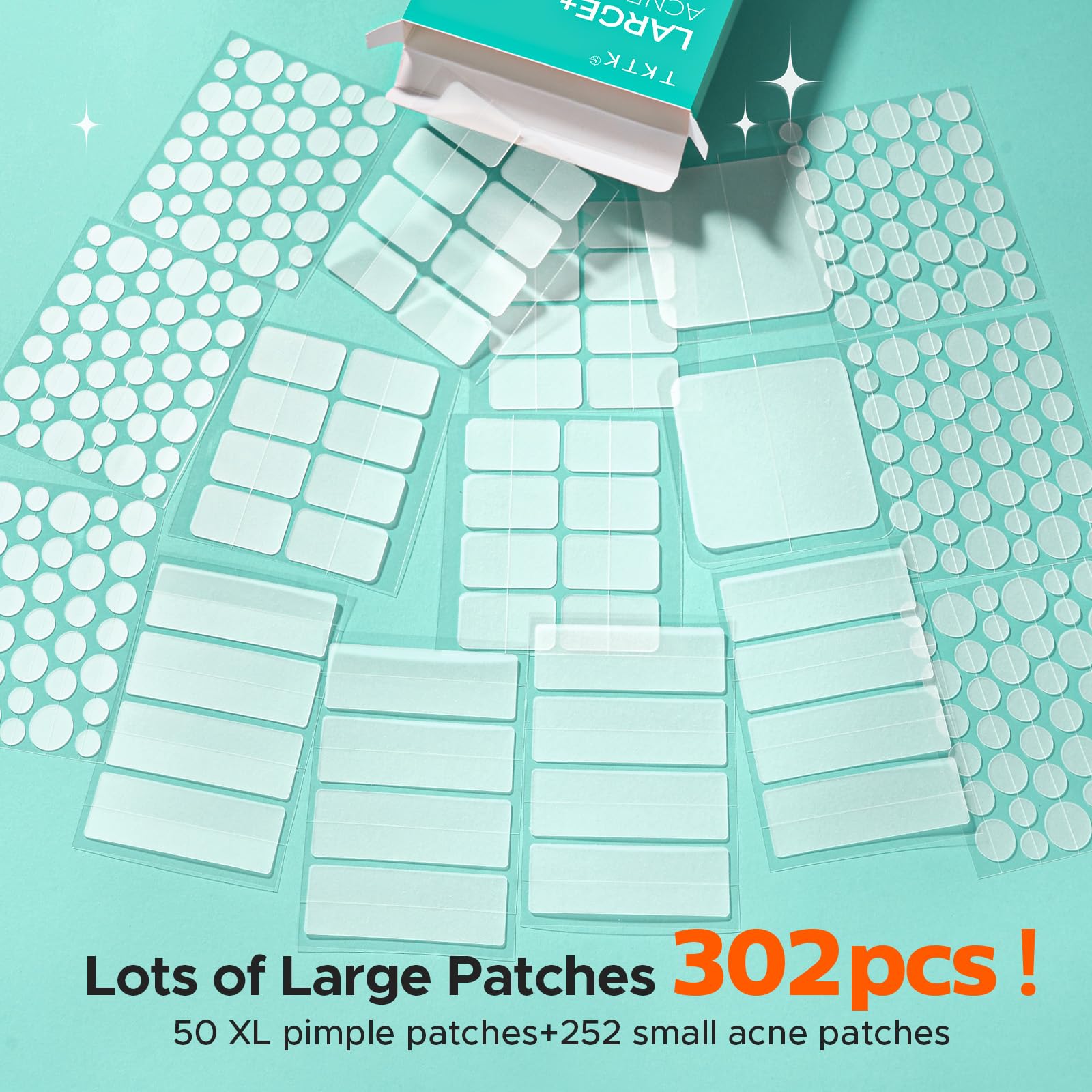 TKTK-xl patches on back area provide discreet protection for larger breakouts
