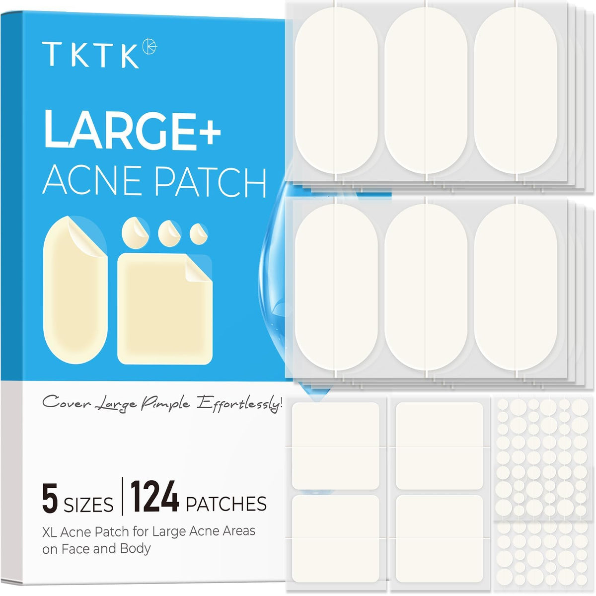 TKTK XL patch 60x30mm covering a large breakout for fast protection