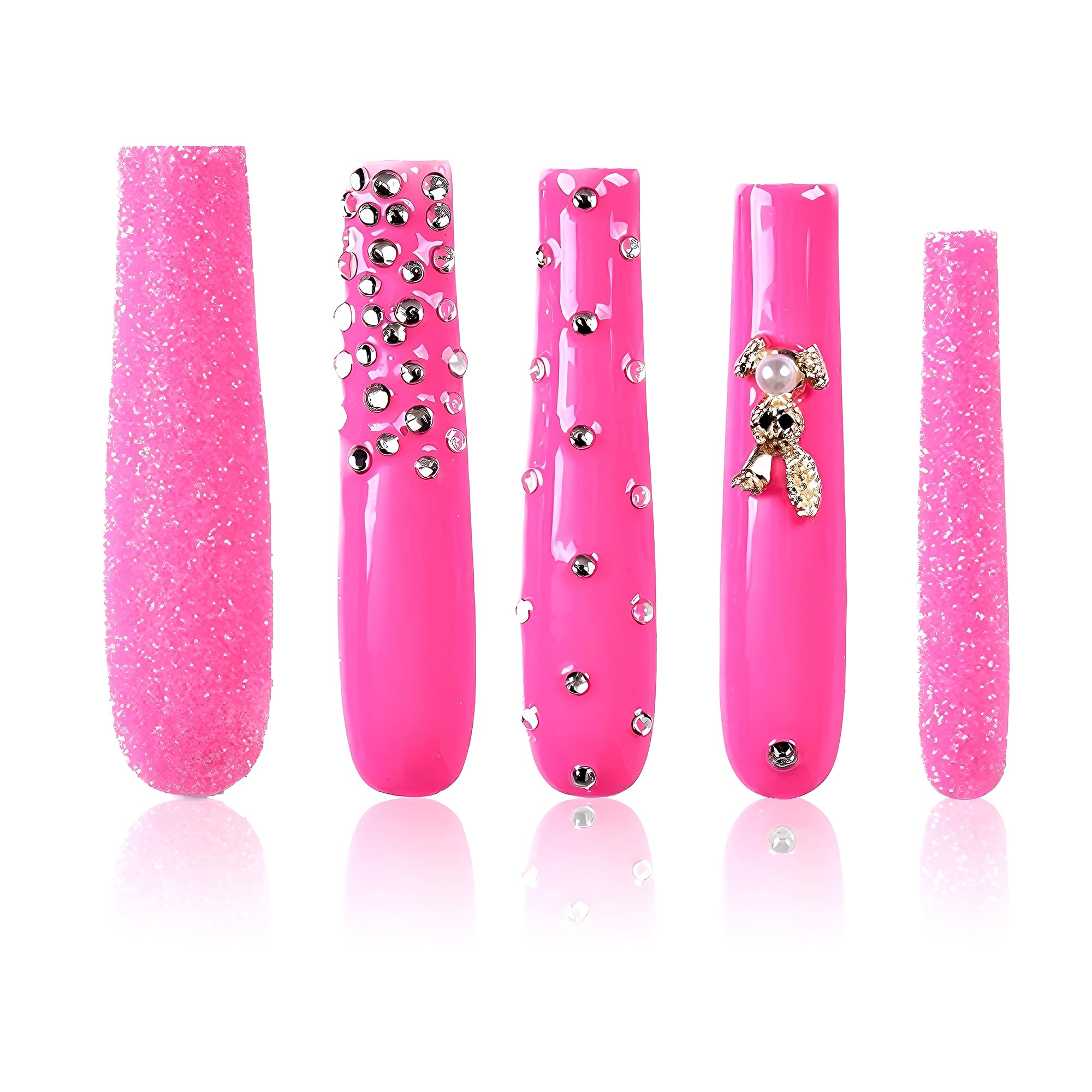 Tmani extra-long press-on nails for a dramatic, salon-style look.