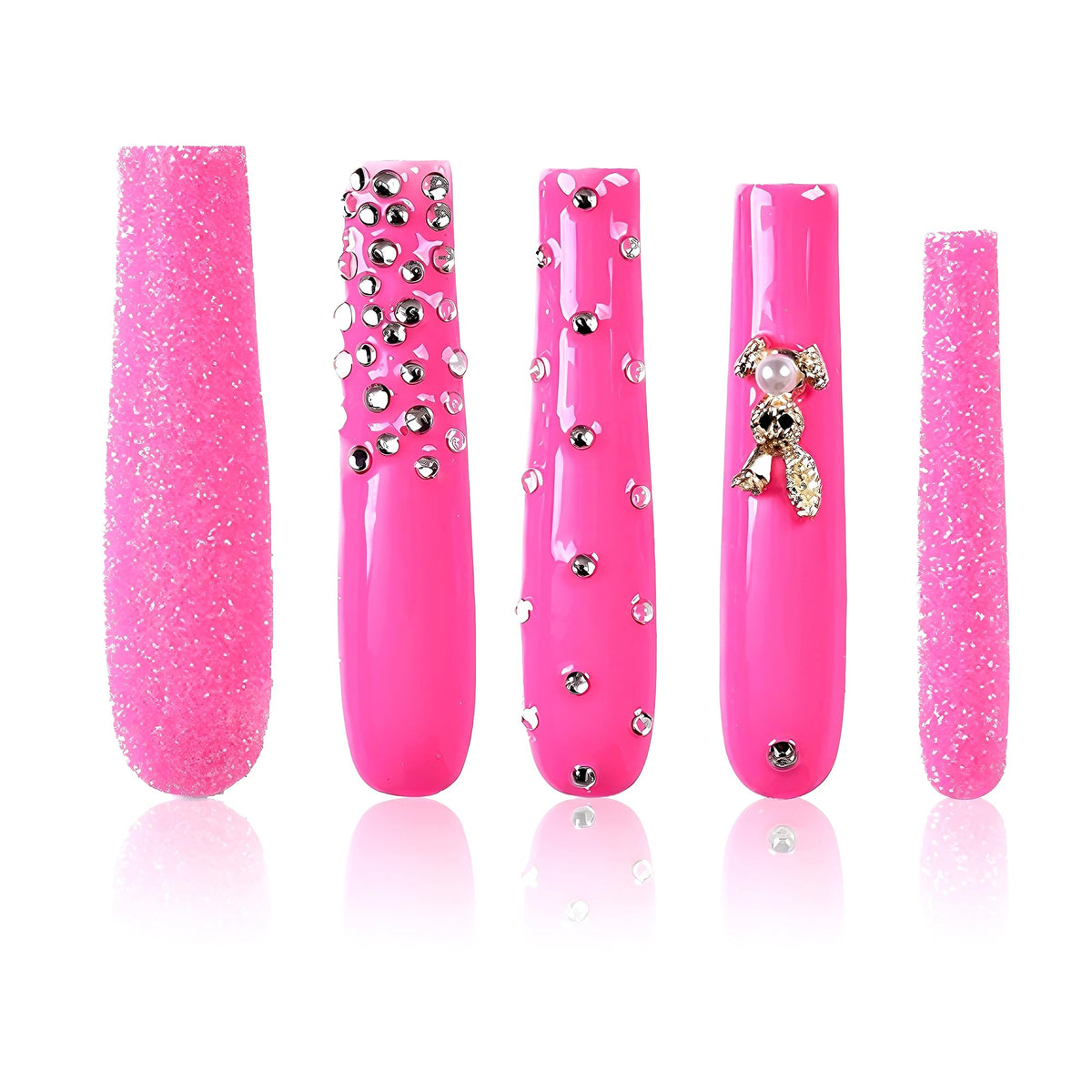 Tmani extra-long press-on nails for a dramatic, salon-style look.