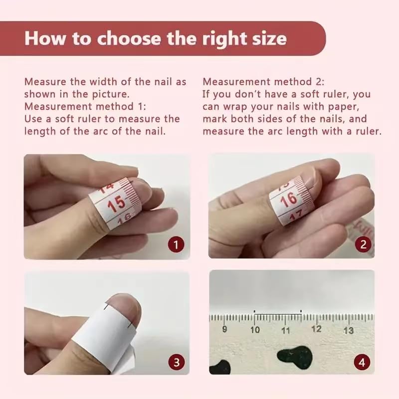 Tmani salon-quality manicure achieved at home with PMMA tips.