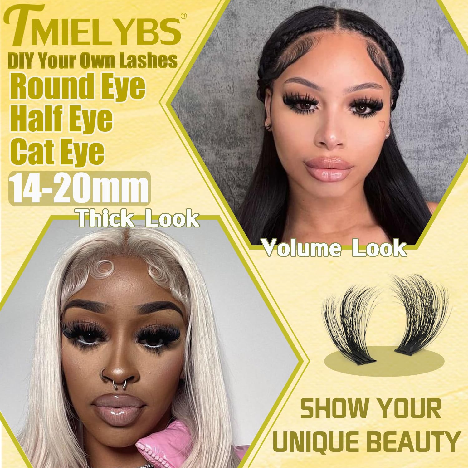 TMIELYBS 200pcs wispy clusters create multi-dimensional volume.