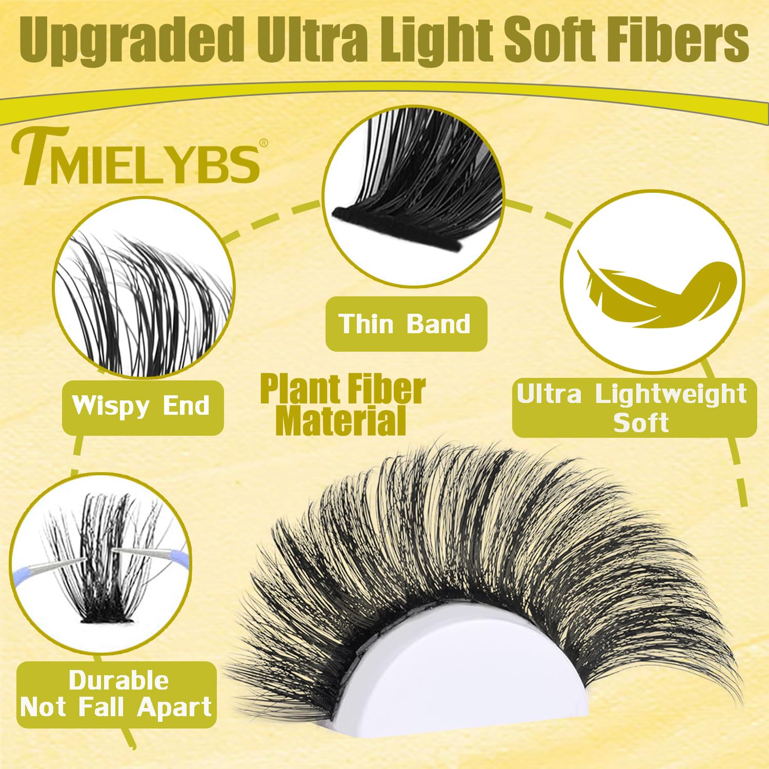 TMIELYBS D curl clusters deliver curl and lift for a fluttery eye look.