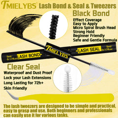 TMIELYBS lash bond and seal ensure stronger hold all day.