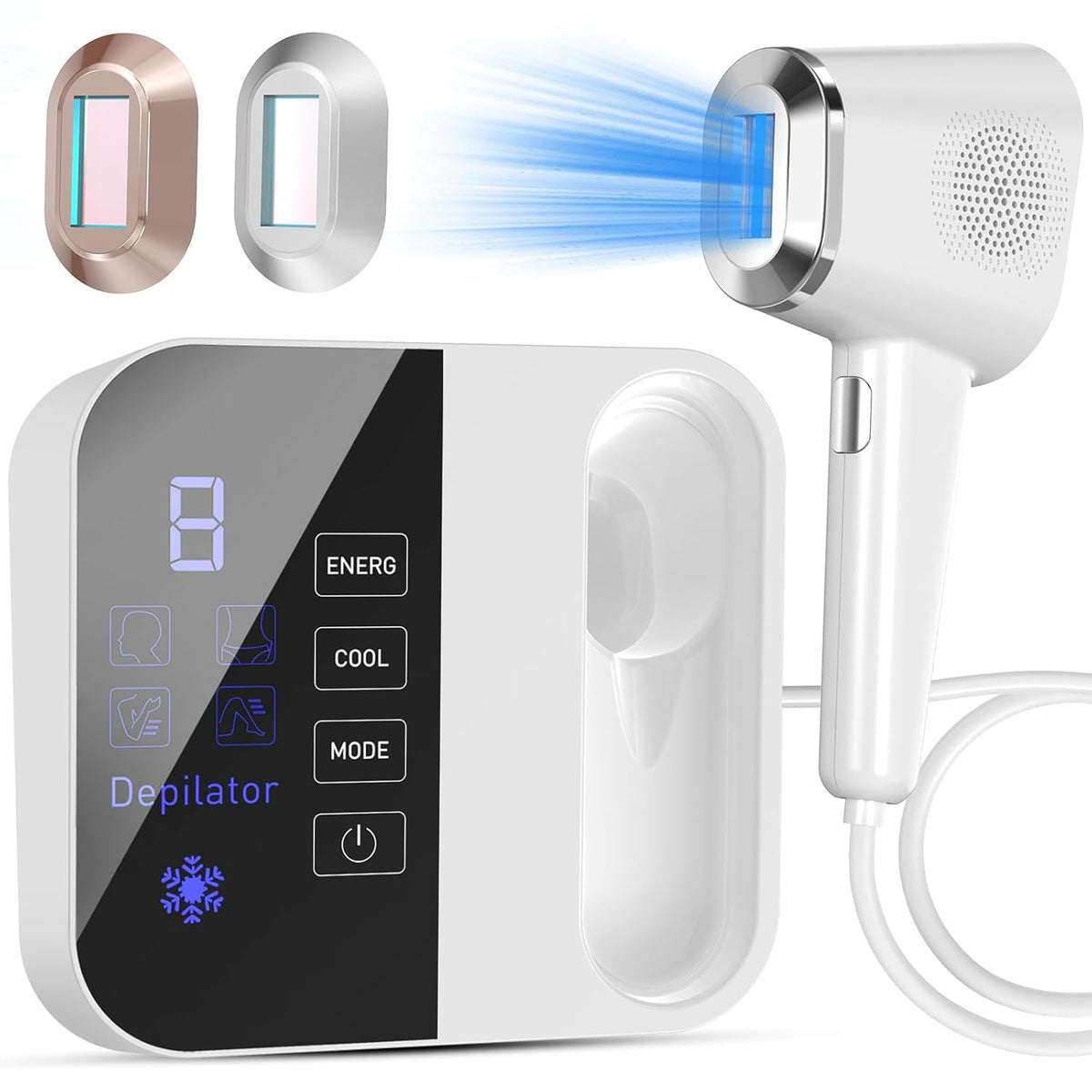 TMOMT OPT laser removal device targets the face for smoother skin.