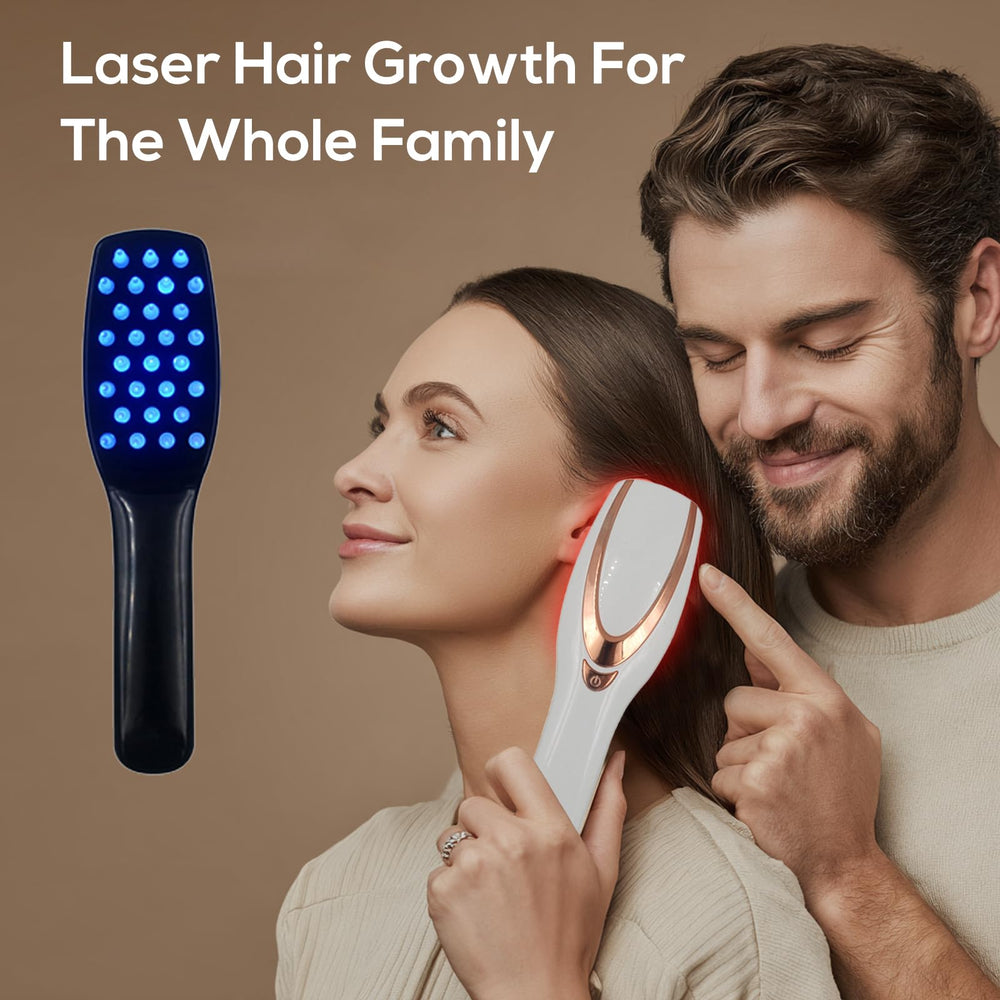 TMOSSO Laser Therapy Hair Growth Comb shown for at-home use