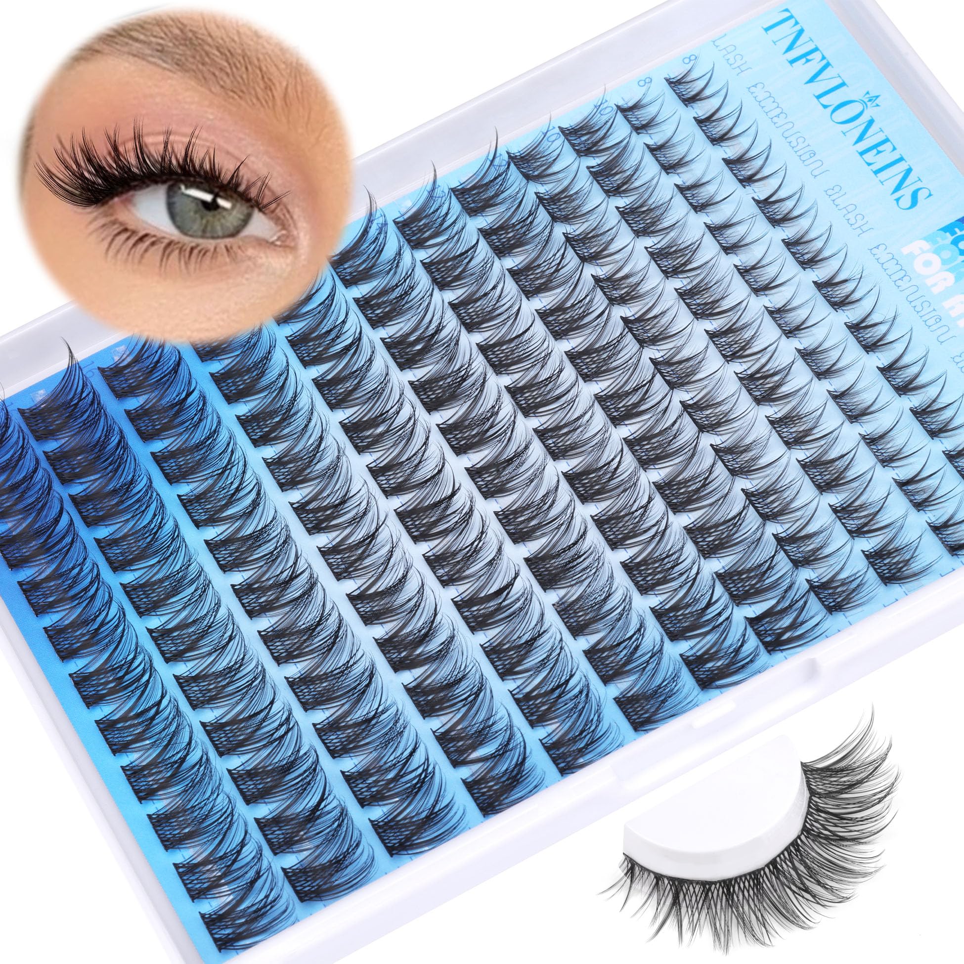 TNFVLONEINS at-home lash-extension-kit layout with components.