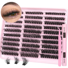 TNFVLONEINS fluffy lash extension kit 60D-80D-100D for wispy volume.