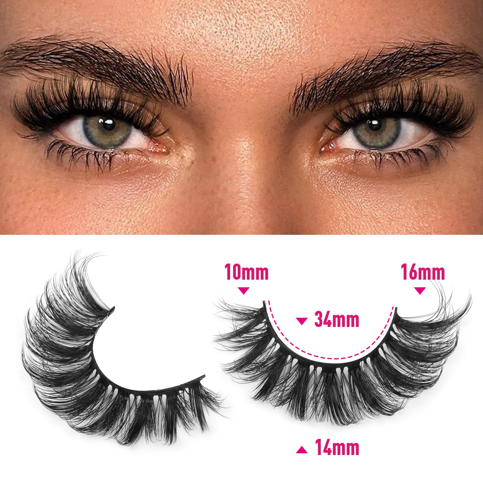 TNFVLONEINS wispy 6D mink lashes add subtle drama for evenings