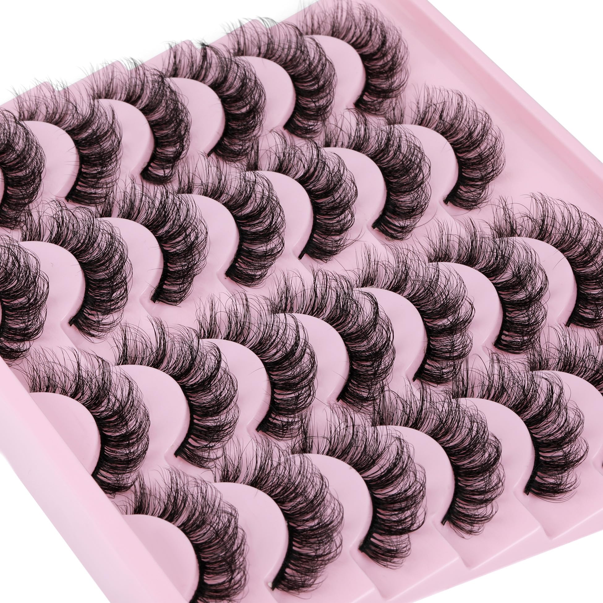 TNFVLONEINS wispy false eyelashes 16mm enhance eyes with a natural, salon-like effect.