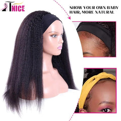 TNICE headband wig with 180 density provides a fuller, natural silhouette for versatile looks.