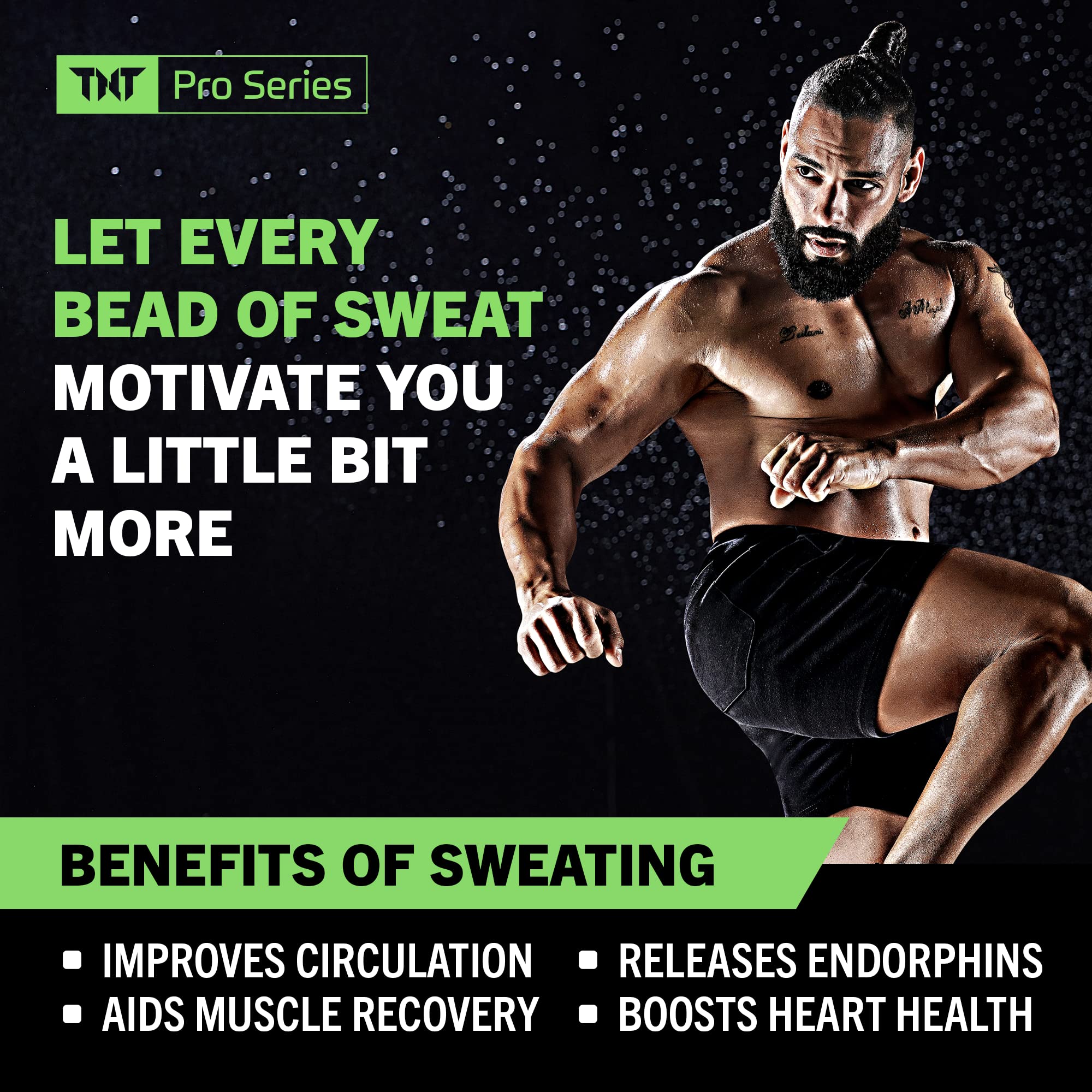 TNT Pro Ignite Sweat Cream Stick being applied with smooth, mess-free motion.