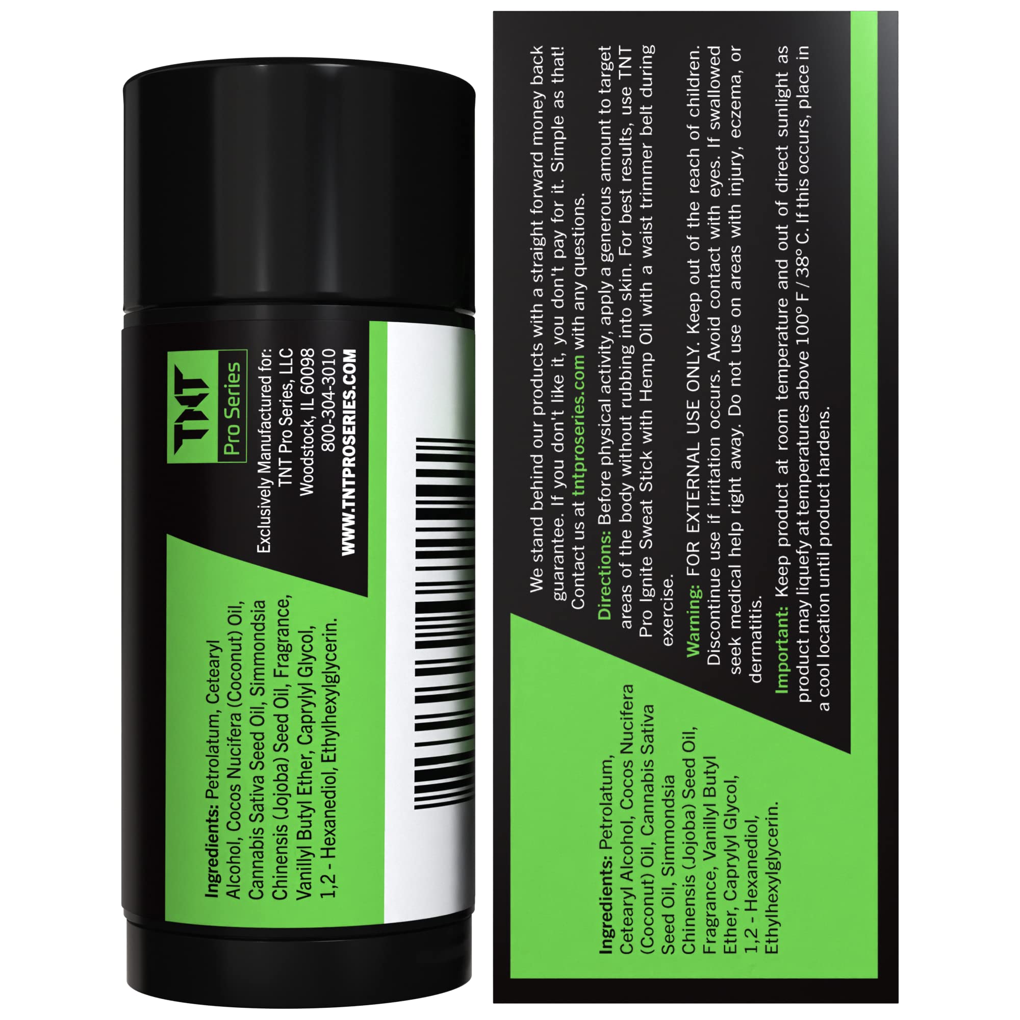 TNT Pro Ignite Sweat Cream Stick lightweight texture absorbs quickly with no greasy residue.