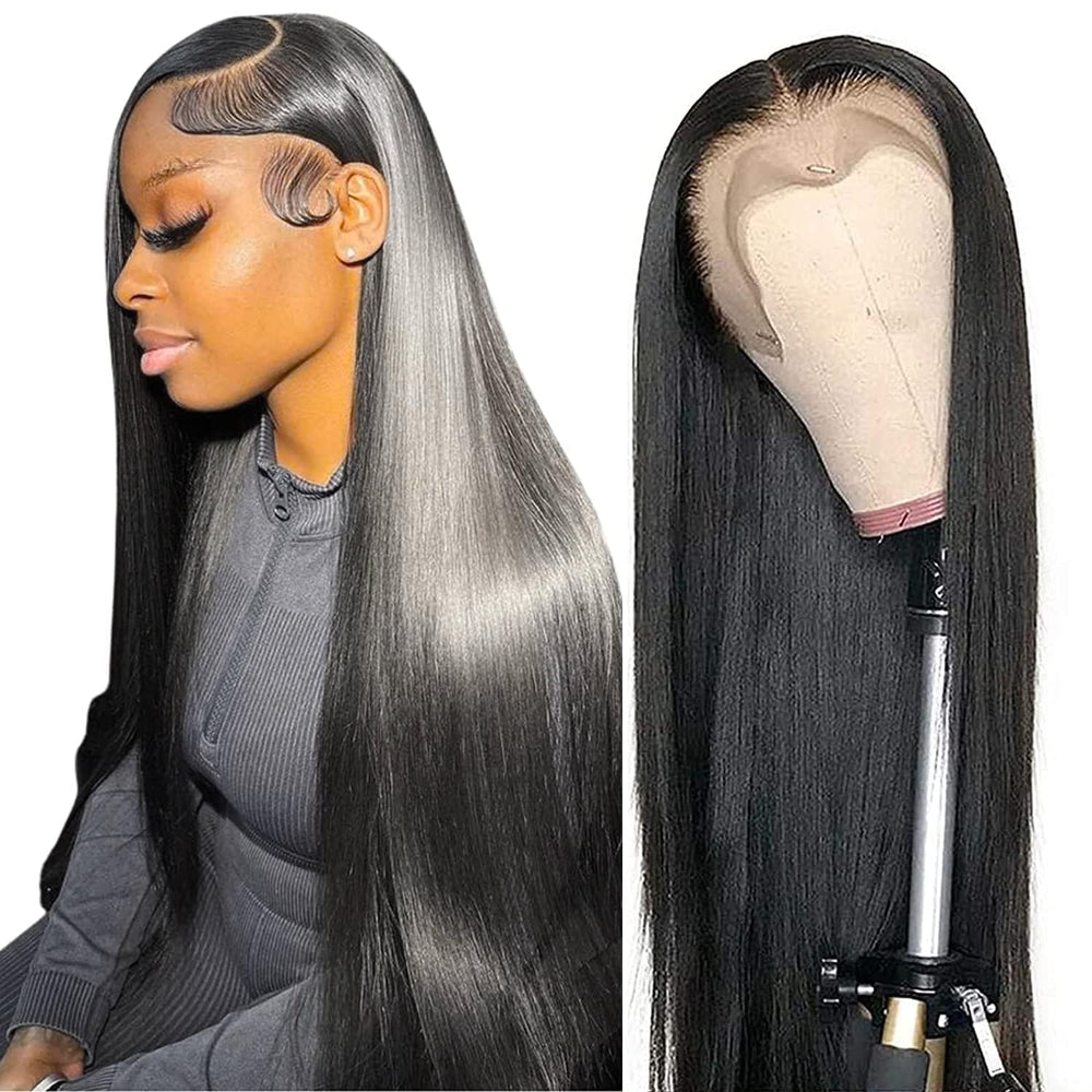 tobasew 13x6 straight lace front wig with Brazilian virgin hair for natural look