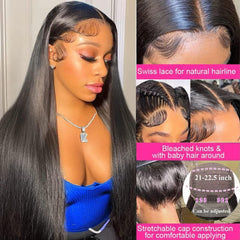 tobasew 200% density straight human hair wig offers full, voluminous styling options
