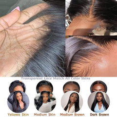 tobasew 26inch straight human hair wig for long, sleek styling