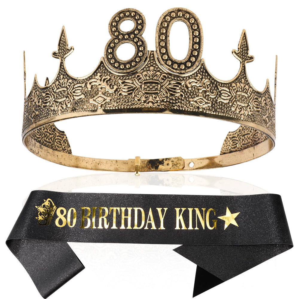 TOBATOBA 80th birthday sash in soft, thick fabric for stylish celebration