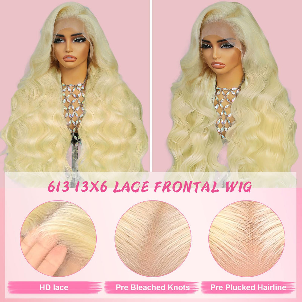 Tobeaper 200% Density Blonde Wig offering full, natural volume.
